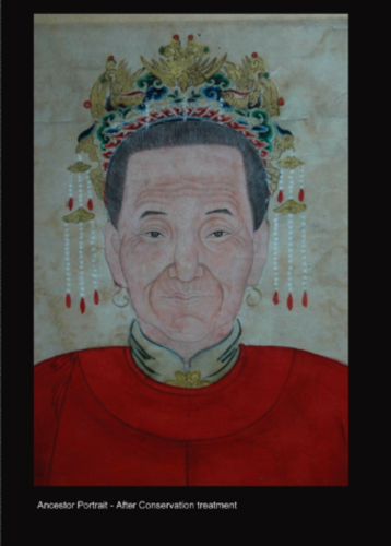 Ancestor Portrait - Before conservation treatment